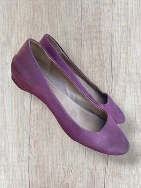 Ecco Leather Slip-On Plum Purple Ballet Flats EU 39 US 8-8.5